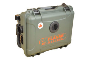Green Case 2D Portable Diesel Heater Front by Planar Diesel Heaters