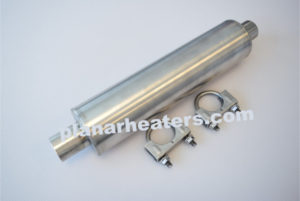 PDH38-006 exhaust with brackets | Planar Marine & Truck Air Heaters