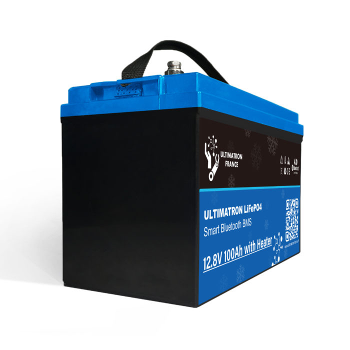 Ultimatron Lithium Battery LifePO4 100Ah With Heater Left Side | Planar Distribution Ltd.