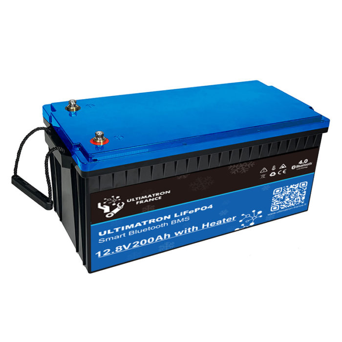 Ultimatron Lithium Battery LiFePO4 12.8V 200Ah With Heater Left Side | Planar