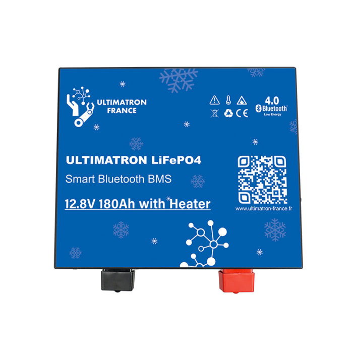 ULTIMATRON Lithium Battery LiFePO4 Smart BMS 12.8V 180Ah Front | Planar Distribution Ltd.
