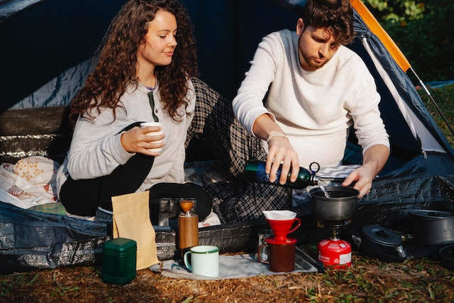 A Couple is Camping During Fall Season | Planar Diesel Heaters